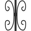 vidaXL Garden Fence with Spear Top Black 94.5"x29.5" Powder-coated Steel