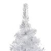 vidaXL Artificial Pre-lit Christmas Tree with Ball Set Silver 82.7" PET
