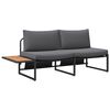 vidaXL Garden Sofa with Cushion Brown 200.5 x 70 x 85.5cm Metal