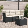 vidaXL Garden Sofa Set Black