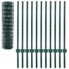 vidaXL Euro Fence Steel 65.6x3.3' Green