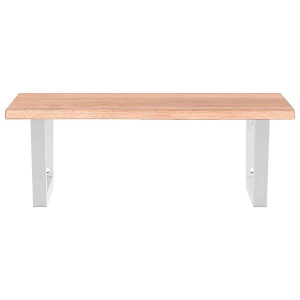 vidaXL Basin Shelf Wall Mounted Steel and Solid Wood Oak