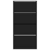vidaXL Shoe Cabinet Black Engineered wood Tall Shoe Cabinet