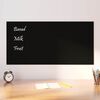 vidaXL Wall-mounted Magnetic Board Black 39.4"x19.7" Tempered Glass
