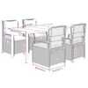 vidaXL Garden Dining Set Grey, Dark Grey, Black