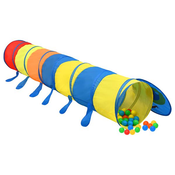 vidaXL Play Tunnel Multicolor 170T polyester, steel, PE (polyethylene)