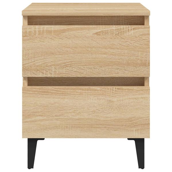 vidaXL Bed Cabinet Sonoma Oak 15.7"x13.8"x19.7" Engineered Wood