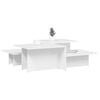 vidaXL Coffee Table Set of 2 White Engineered wood Standard