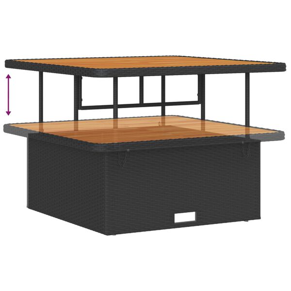 vidaXL Garden Sofa Set with Cushion 12 pcs Black