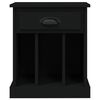 vidaXL Bedside Cabinet Black Engineered wood Compact Bedside Cabinet
