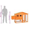 vidaXL Chicken Coop Natural wood Solid fir wood, plywood, galvanized steel