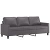 vidaXL 3-seater Sofa With Footstool Grey