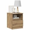 vidaXL Bedside Cabinet Artisan oak Engineered wood, metal Medium