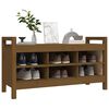 vidaXL Hall Bench Honey Brown Solid Pine Wood Medium Hall Bench
