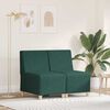 vidaXL Modular Sofa Unit Armless 2 pcs Dark Green