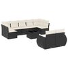 vidaXL Garden Sofa Set Black Poly Rattan Large Modular Garden Sofa Set