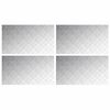 vidaXL Stair Tread Rectangular 4 pcs Silver 35.43 x 19.69 in Aluminium