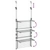 vidaXL 3-Tier Hanging Laundry Drying Rack Aluminum