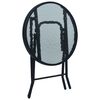 vidaXL Bistro Set Cream and black Textilene, steel, glass Compact