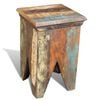 vidaXL Vintage Stool Multicolor Reclaimed solid wood Compact