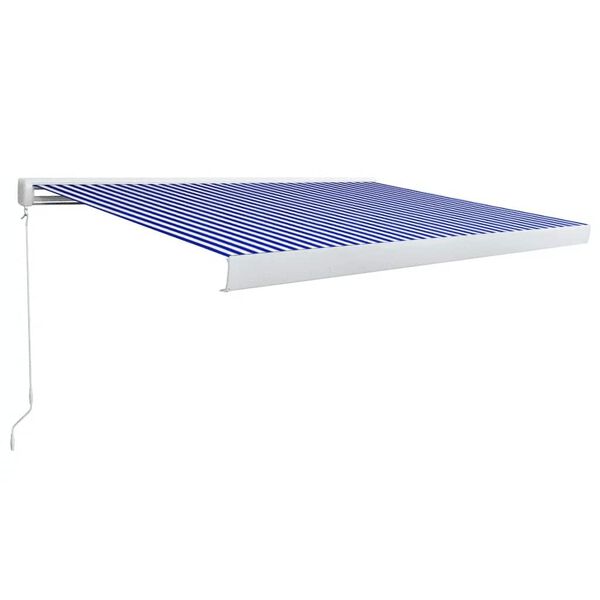 vidaXL Retractable Awning Blue and White