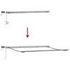 vidaXL Awning Frame Manual Anthracite 157.48 x 118.11 in Aluminium