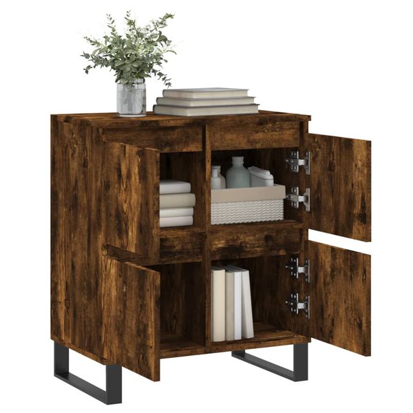 vidaXL Sideboard Smoked oak Engineered wood Small Sideboard
