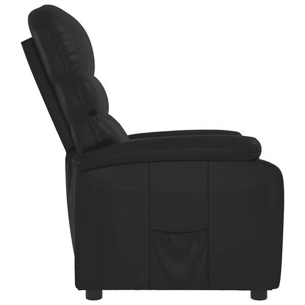 vidaXL Recliner Black Faux Leather