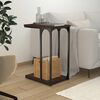 vidaXL Side Table Brown Oak Engineered wood, steel Standard Side Table