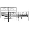 vidaXL Bed Frame Black Powder-coated steel Full Durable Bed Frame