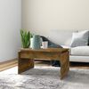 vidaXL Coffee Table Smoked Oak Engineered Wood Medium Durable
