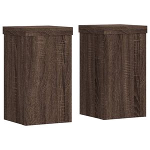 vidaXL Plant Stand Set of 2 Brown Oak Engineered Wood Compact