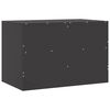 vidaXL TV Cabinet Set of 2 Black Cold-rolled steel 26.4x15.4x17.3 in