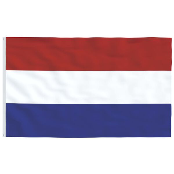 vidaXL Netherlands Flag Silver, Multicolor Aluminum, Polyester Standard