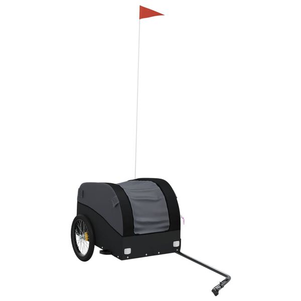 vidaXL Bike Trailer Black 66.1 lb Iron