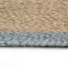 vidaXL Area Rug Natural Braided Jute Medium Durable Area Rug Round