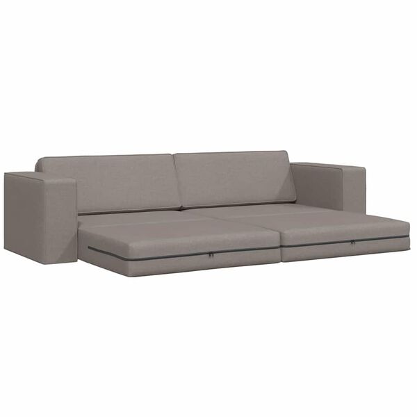 vidaXL Sofa Bed Taupe 96.46 x 30.71 x 30.31 in Velvet