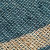vidaXL Area Rug Blue, Natural Jute and Cotton 63 x 90.6 in Durable