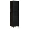 vidaXL Bathroom Cabinet Black Solid Mango Wood Tall Slim