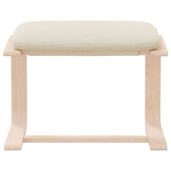 vidaXL Footstool Cream 100% polyester fabric Compact Removable Covers