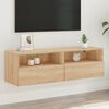 vidaXL TV Wall Cabinet Sonoma Oak Engineered Wood Medium TV Wall Cabinet