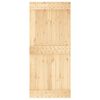 vidaXL Sliding Door with Hardware Set 35.4"x82.7" Solid Wood Pine