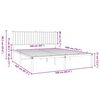vidaXL Bed Frame Black Powder-Coated Steel Double Bed Frame
