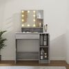 vidaXL Dressing Table Grey Sonoma Engineered wood, acrylic