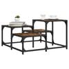 vidaXL Coffee Table Smoked oak Engineered wood, metal Medium