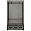 vidaXL Wardrobe Grey Polyester, Iron Medium Collapsible Wardrobe