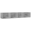 vidaXL Wall Cabinet Grey Sonoma Engineered Wood Large Wall Cabinet