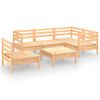 vidaXL Garden Lounge Set Natural Wood Solid Pinewood 6 Piece Set Modular