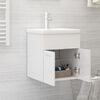 vidaXL Sink Cabinet With Basin High gloss white Engineered wood and ceramic