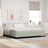 vidaXL LED Box Spring Bed Light Grey 78.74 x 78.74 in Velvet